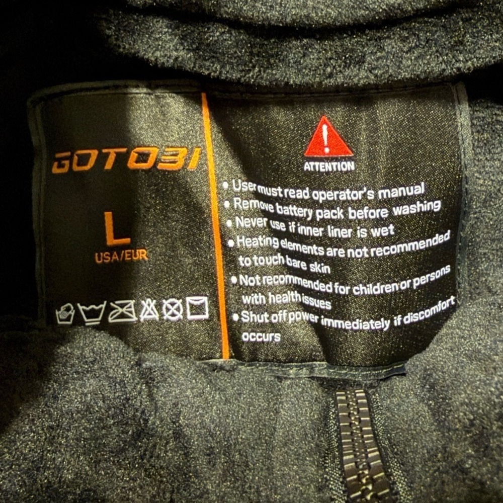Rechargeable Heated Vest Black Fuzzy Fleece Vest Size Large‎ Women Battery - Picture 9 of 9